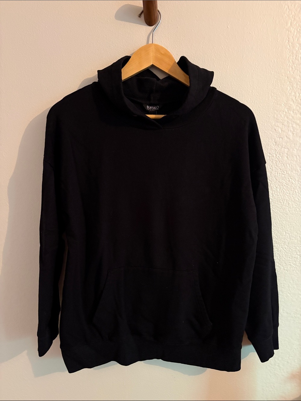 Buffalo David Bitton Black Hooded Sweatshirt Pullover